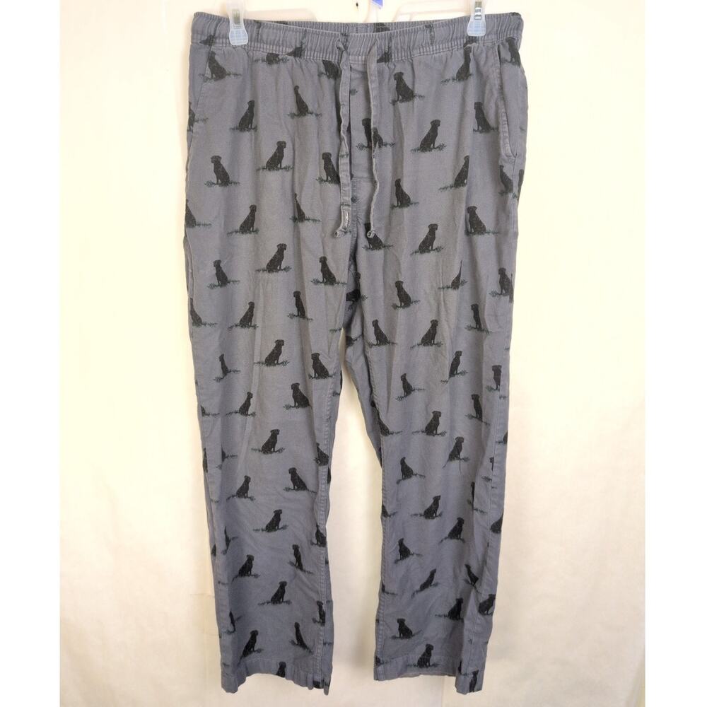Eddie Bauer grey dog print lounge pants Size Large Casual Sleepwear Hunting